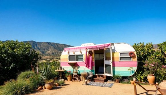 Staying in a Bohemian Caravan in Santa Barbara